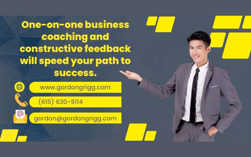 One-on-one business coaching and constructive feedback will speed your path to success
